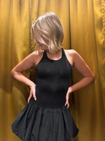 Black Fit & Flare Bubble Dress