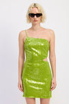 Green Sequin Mini Dress