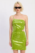 Green Sequin Mini Dress