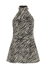 Zebra Halter Mini Dress