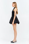 Black Mock Neck Bubble Dress