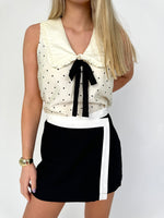 Meredith Polka Dot Sleeveless Blouse