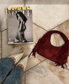 Burgundy Suede Fringe Purse