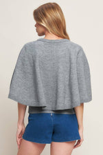 Earl Grey Knit Capelet Sweater