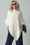 Cream Shimmer Poncho Top