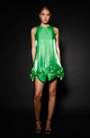 Festive Green Bow Cocktail Dress