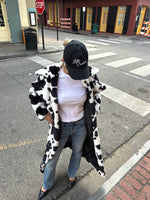 Cow Printed Long Coat