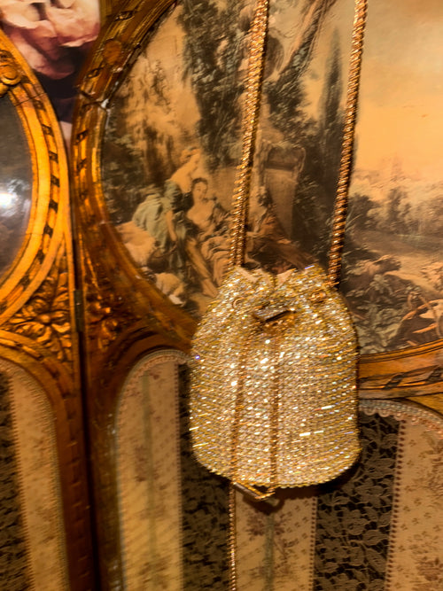 Golden Rhinestone Cocktail Bag