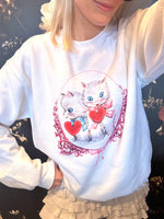 Vintage Kitten Valentine's Sweatshirt