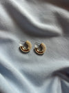Golden Pearl Hoops