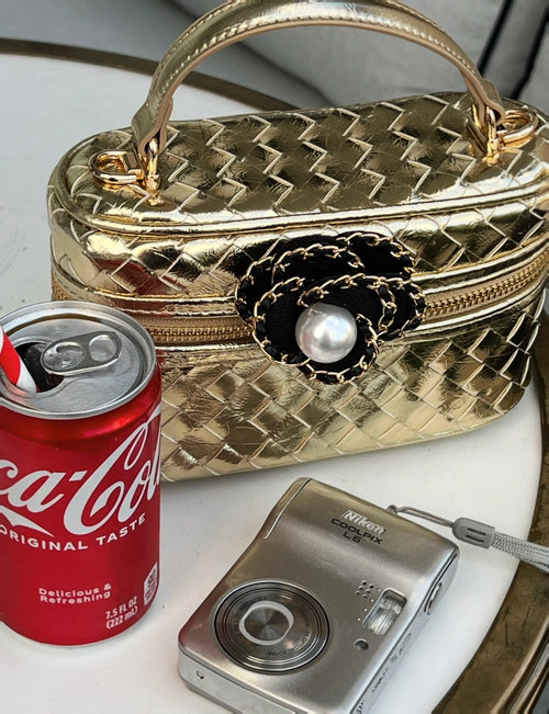 Mini Gold Top Handle Purse