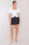 Eliza White Scalloped Blouse