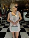Clarice Blush Rhinestone Dress
