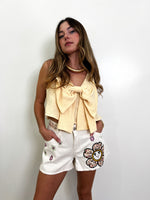 Retro Smile Flower Shorts