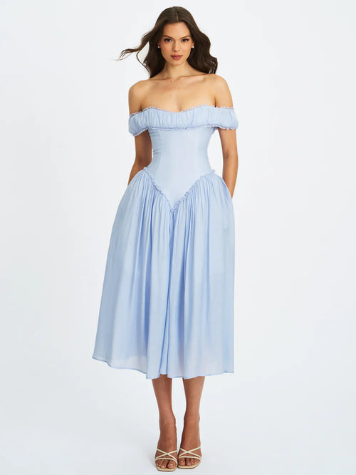 Ella Blue Corset Dress