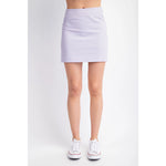 Lavender Linen Mini Skirt