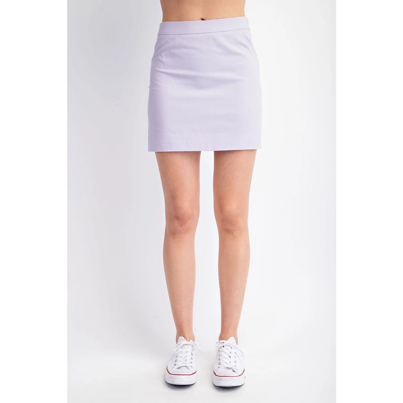 Lavender Linen Mini Skirt