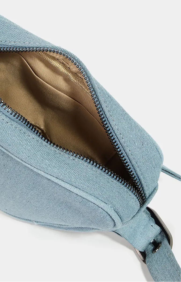Denim Heart Moto Bag