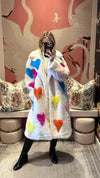 Rainbow Hearts Bamboo Fur Jacket