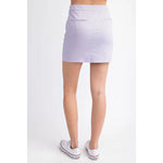 Lavender Linen Mini Skirt