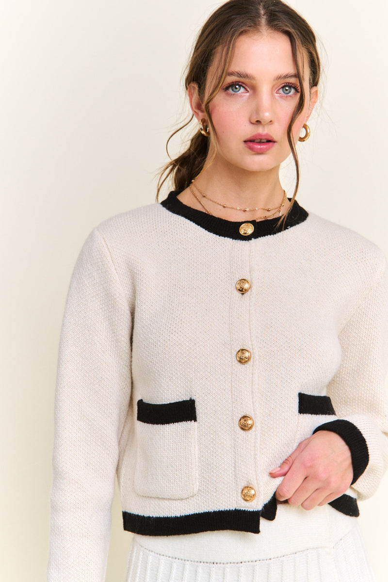 Coco Cream Cardigan Sweater