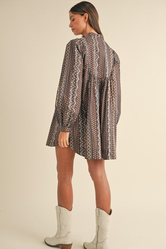 Twiggy Brown printed Dress