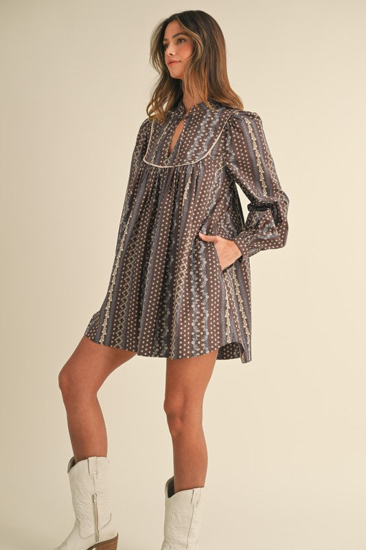 Twiggy Brown printed Dress