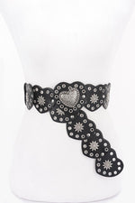 Heart Faux Leather Belt