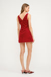 Elizabeth Red Velvet Shift Dress