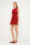 Elizabeth Red Velvet Shift Dress