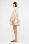 Organza Bow Printed Mini Dress