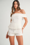 White Tailored Shorts