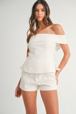 White Tailored Shorts