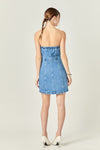 Mia Denim Strapless Dress