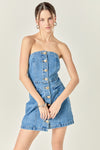 Mia Denim Strapless Dress