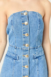 Mia Denim Strapless Dress