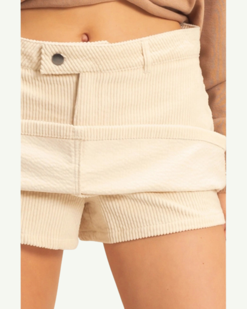 Oat Corduroy Mini Skort