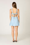 Elora Baby Blue Polka Dot Mini Dress