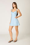 Elora Baby Blue Polka Dot Mini Dress