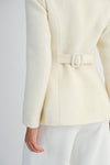 Cream Boucle Blazer Jacket