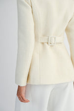 Cream Boucle Blazer Jacket