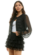 Black Sergeant Cropped Jacket