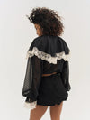 June Black Ruffled Top