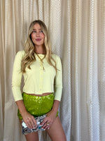 Key Lime Sequin Mini Short