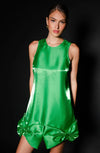 Festive Green Bow Cocktail Dress