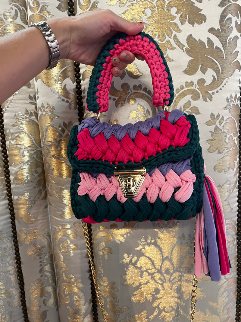 Woven Tassel Handbag