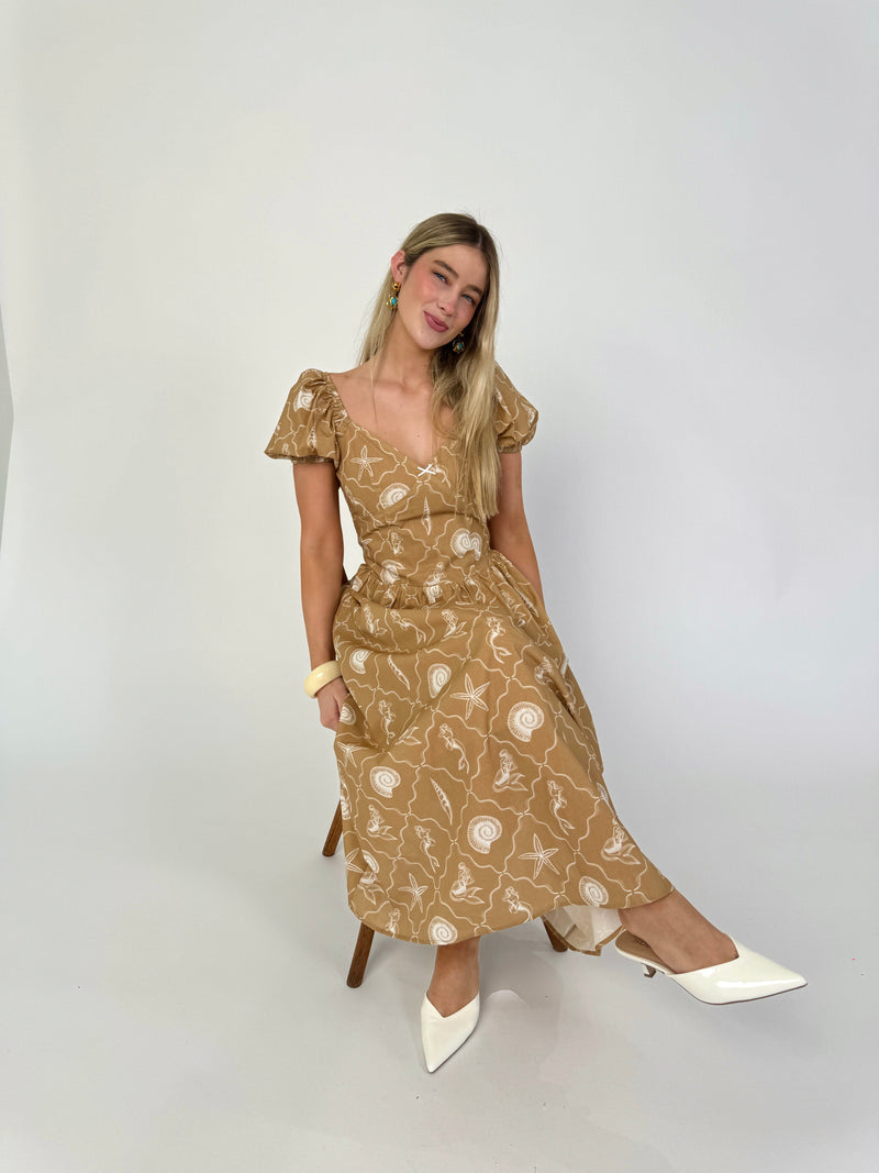 Sallie Seashell Midi Dress