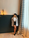 Silver Metallic Ruffle Jacket