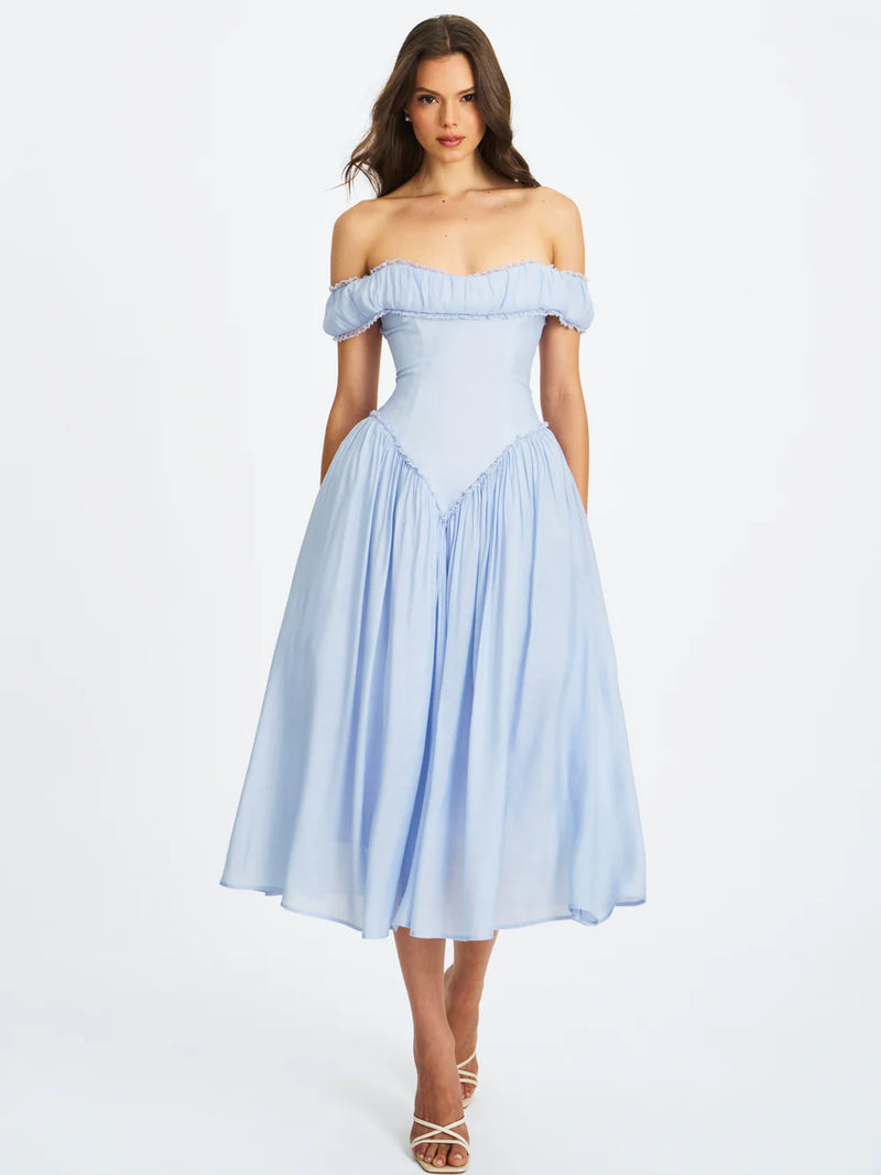 Ella Blue Corset Dress