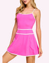 Hot Pink Contrast Athletic Dress